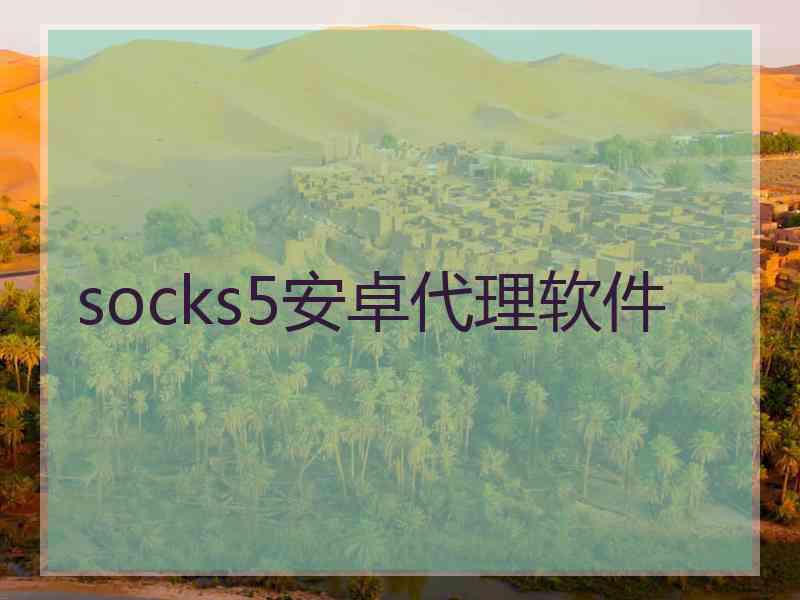 socks5安卓代理软件