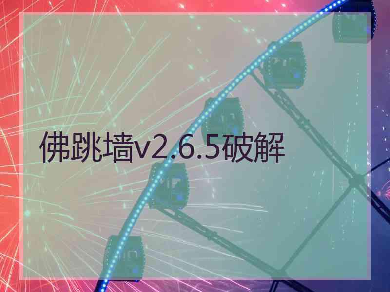 佛跳墙v2.6.5破解