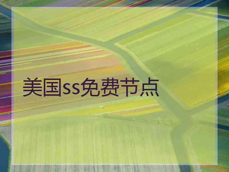 美国ss免费节点