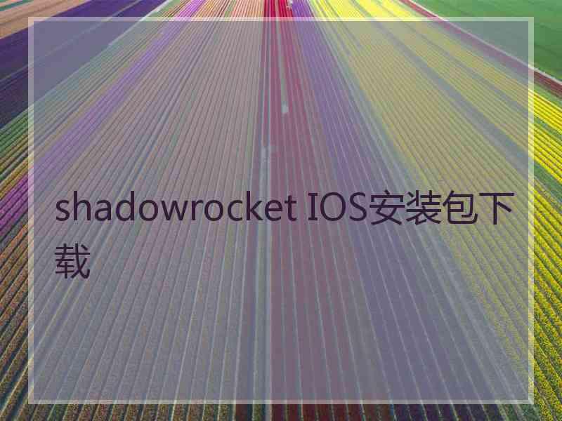 shadowrocket IOS安装包下载