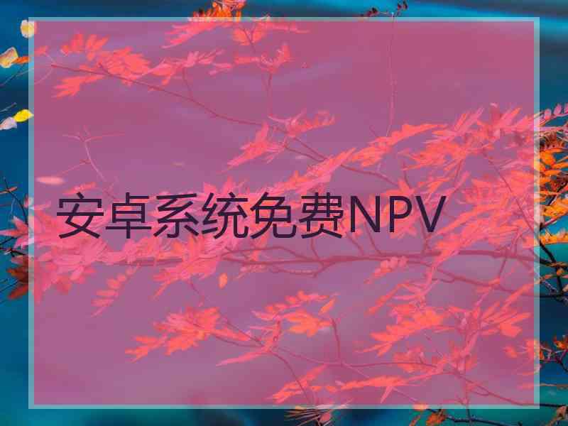 安卓系统免费NPV