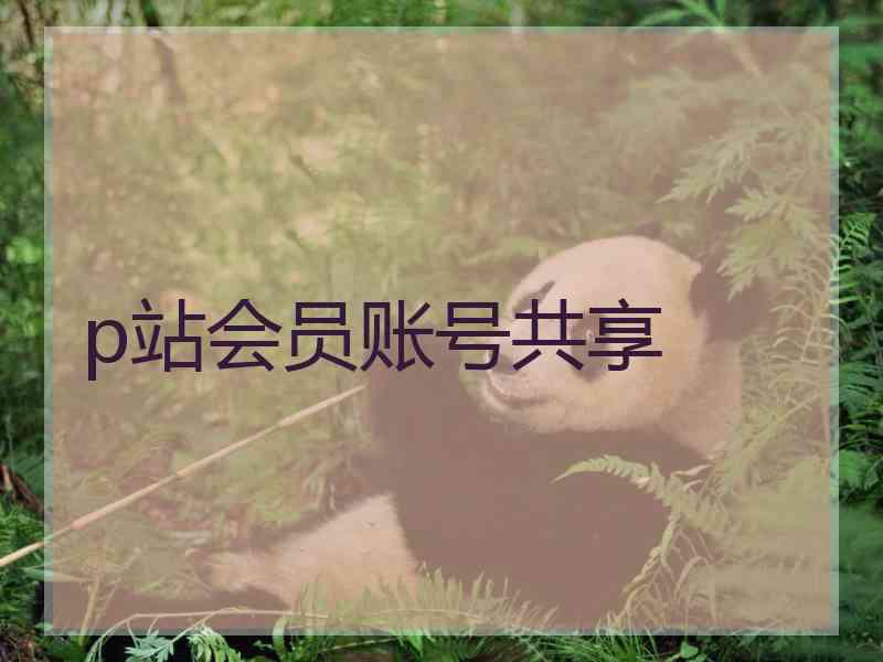 p站会员账号共享