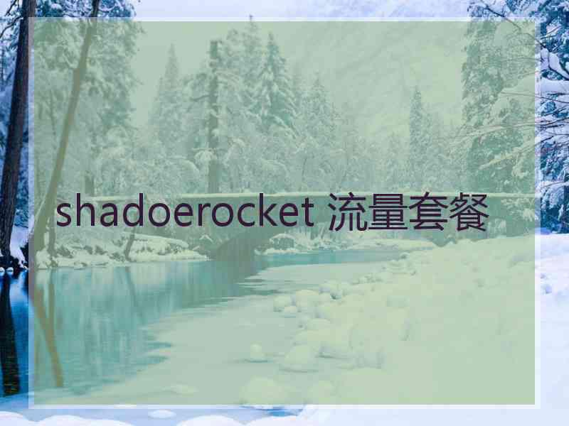 shadoerocket 流量套餐