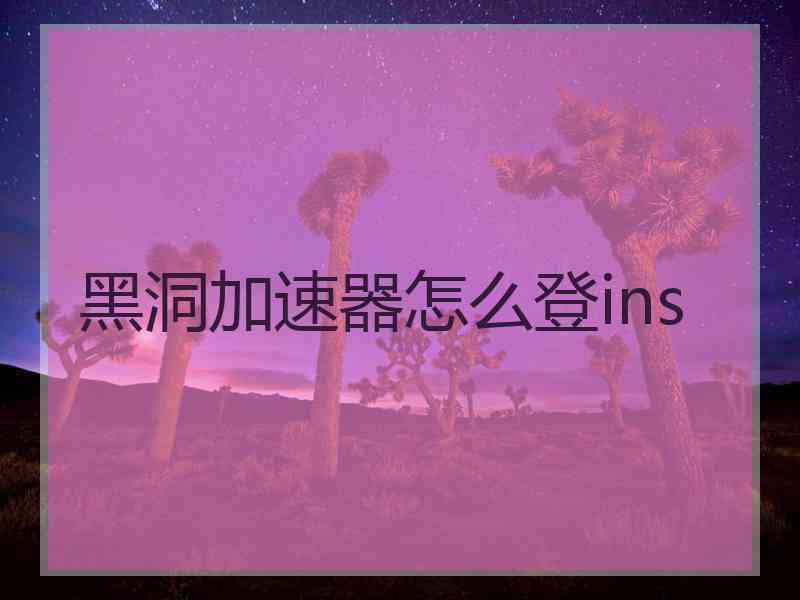 黑洞加速器怎么登ins