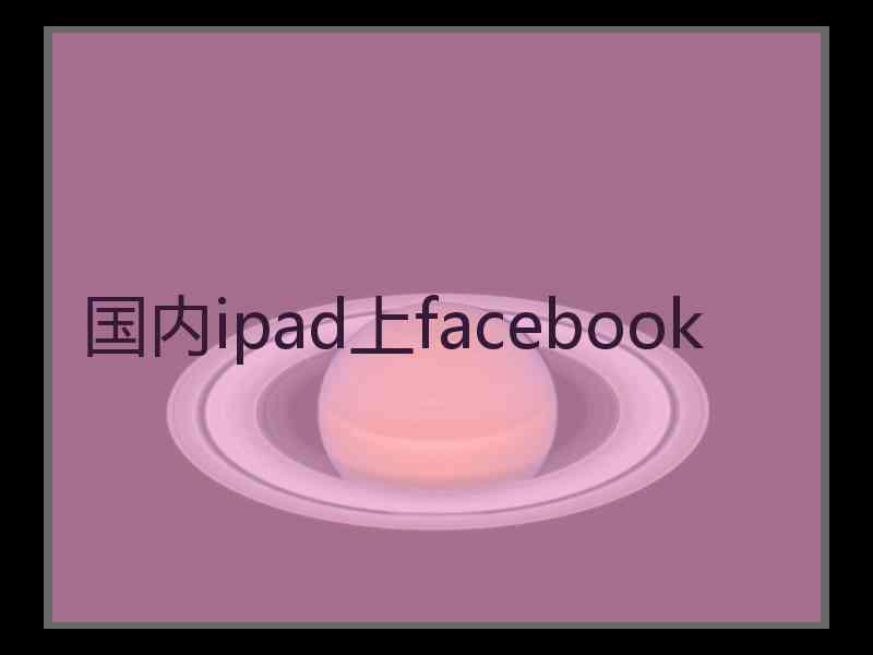 国内ipad上facebook