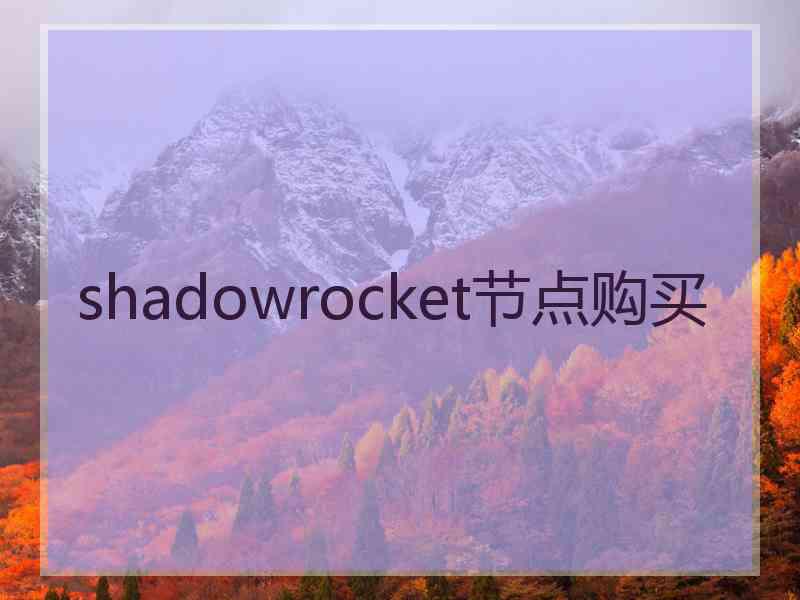 shadowrocket节点购买