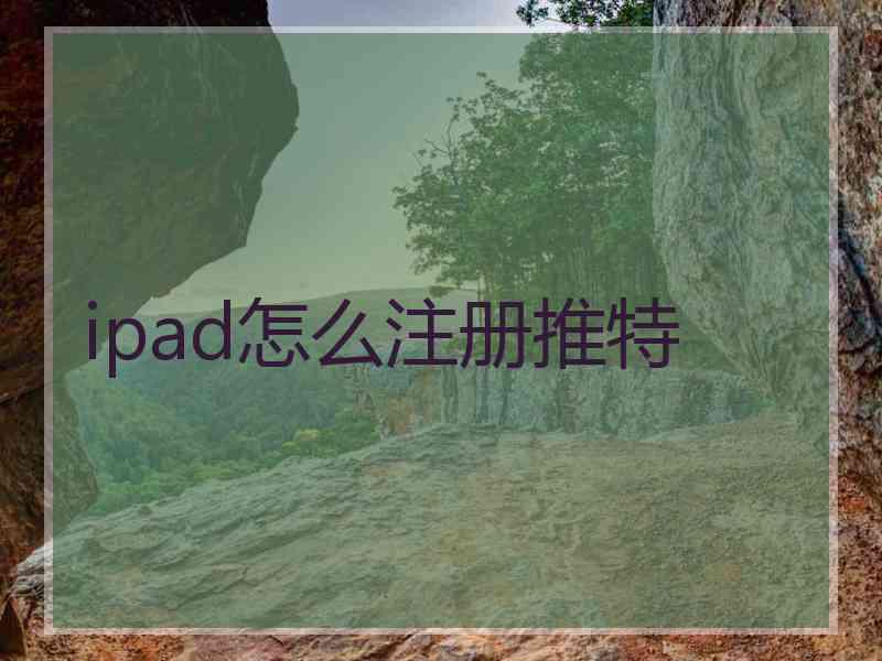 ipad怎么注册推特