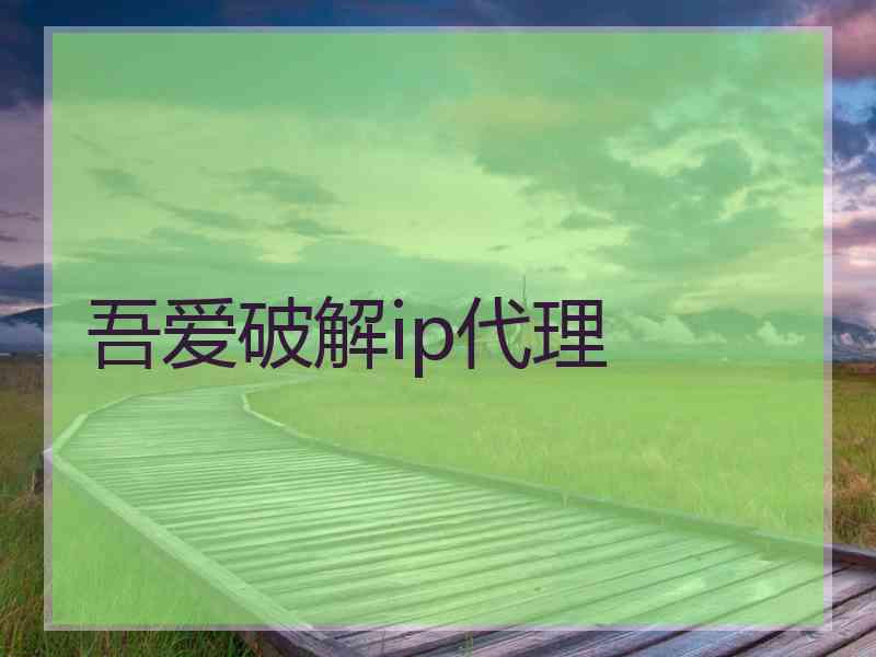 吾爱破解ip代理