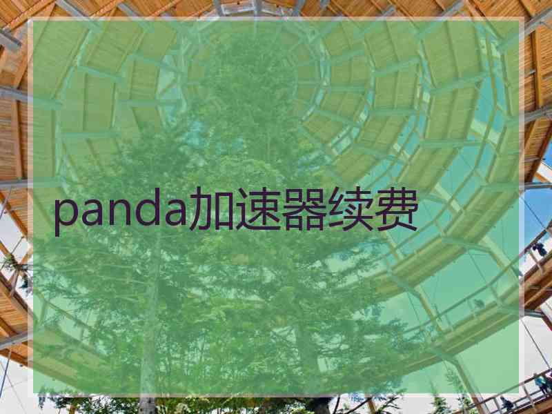 panda加速器续费