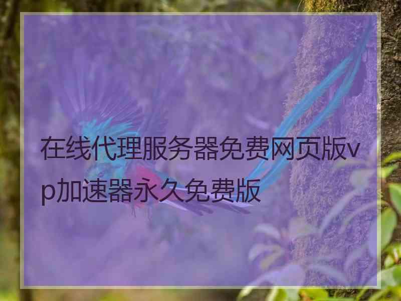 在线代理服务器免费网页版vp加速器永久免费版