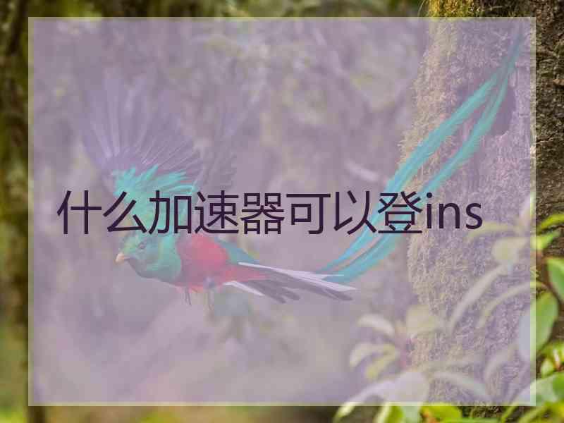 什么加速器可以登ins