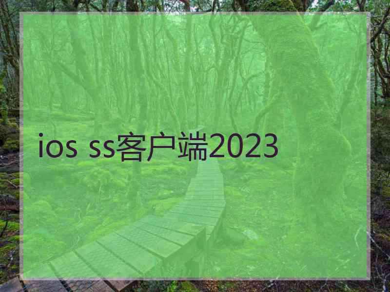 ios ss客户端2023