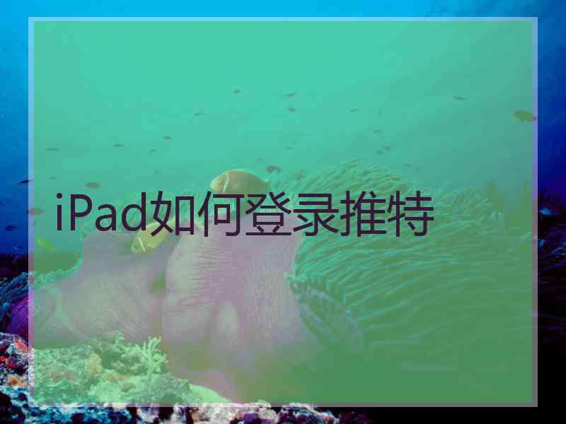 iPad如何登录推特