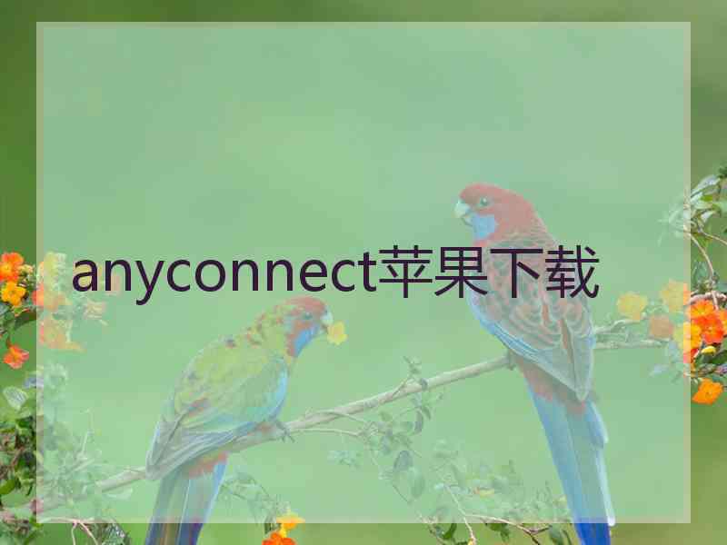 anyconnect苹果下载