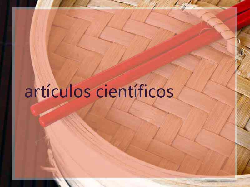 artículos científicos