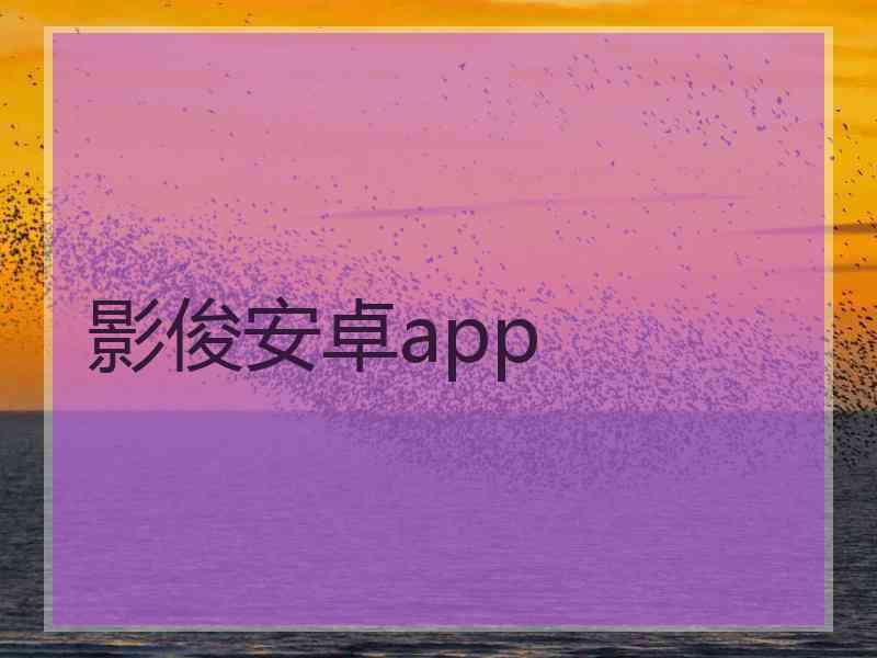 影俊安卓app