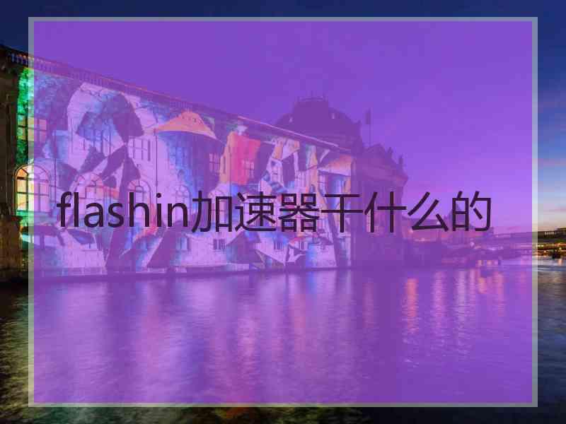 flashin加速器干什么的