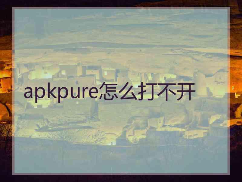 apkpure怎么打不开